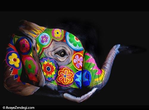 طراحی فوق العاده هنرمندانه بر روی بدن