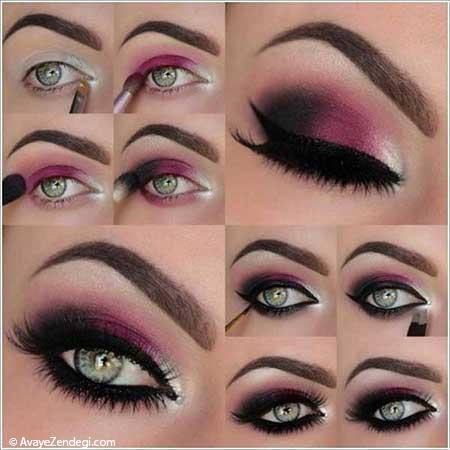 تصاویر آموزش شگفت انگیز آرایش چشم