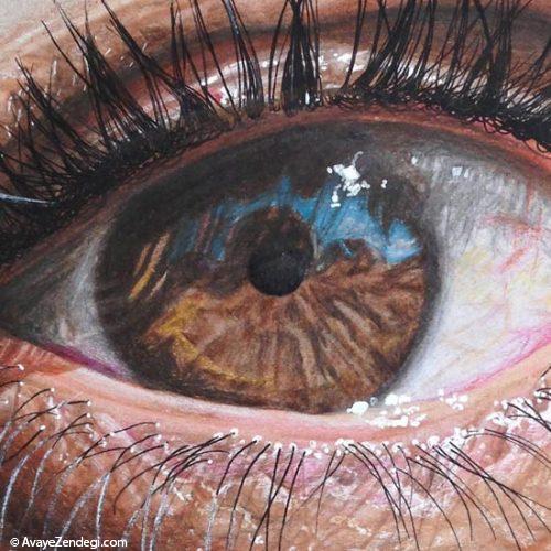  عکس نقاشی های جالب از چشم انسان 