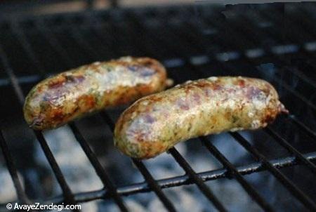 سوسیس سبز خانگی سوسیس سبز خانگی