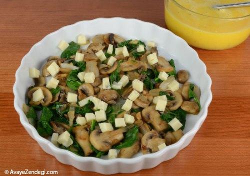 طرز تهیه املت قارچ و اسفناج طرز تهیه املت قارچ و اسفناج
