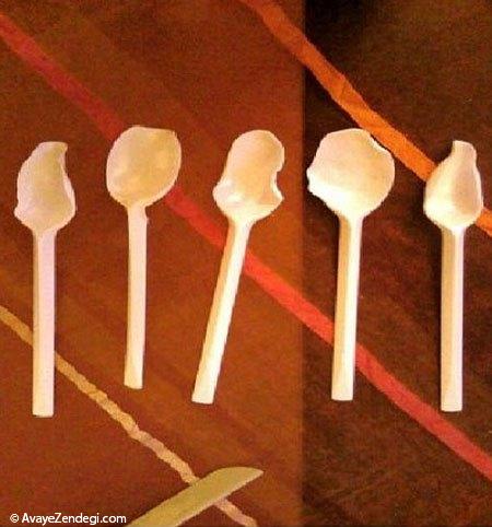 آموزش ساخت گل رز با قاشق پلاستیکی