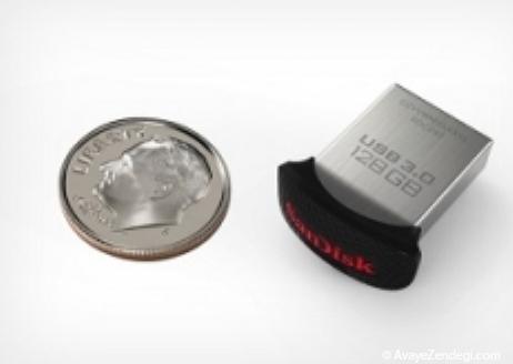کوچکترین فلش مموری دنیا با 128 گیگابایت حافظه