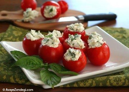  سفره آرایی تازه عروس ها با گوجه فرنگی 