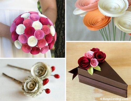 ساختن گل رز کاغذی با کمک فرزندتان 