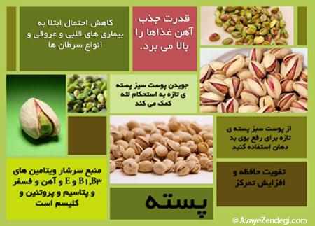آشنایی با خواص و مضرات پسته