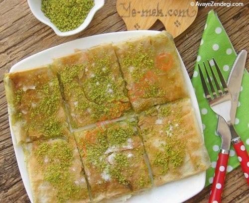 بهترین باقلواها برای پذیرایی در عید باقلوا باقلوای سه رنگ قزوین